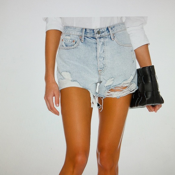 GRLFRND Pants - Grlfrnd Helena Distressed Jean shorts